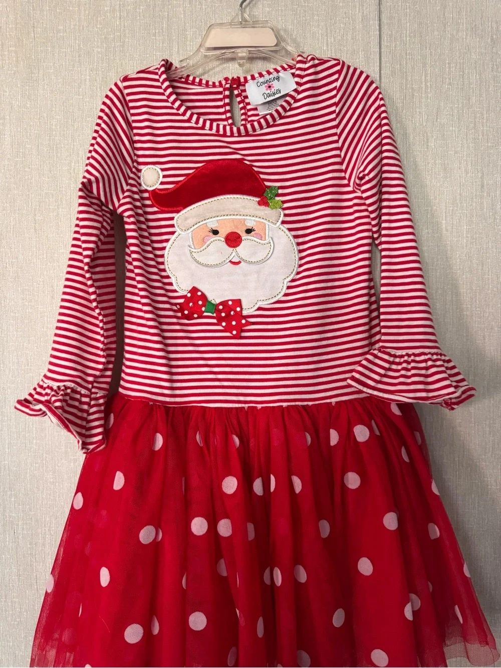 Holiday Santa Stripe Red Girls Costume Dress -